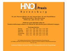 Tablet Screenshot of hno-ravensburg.de